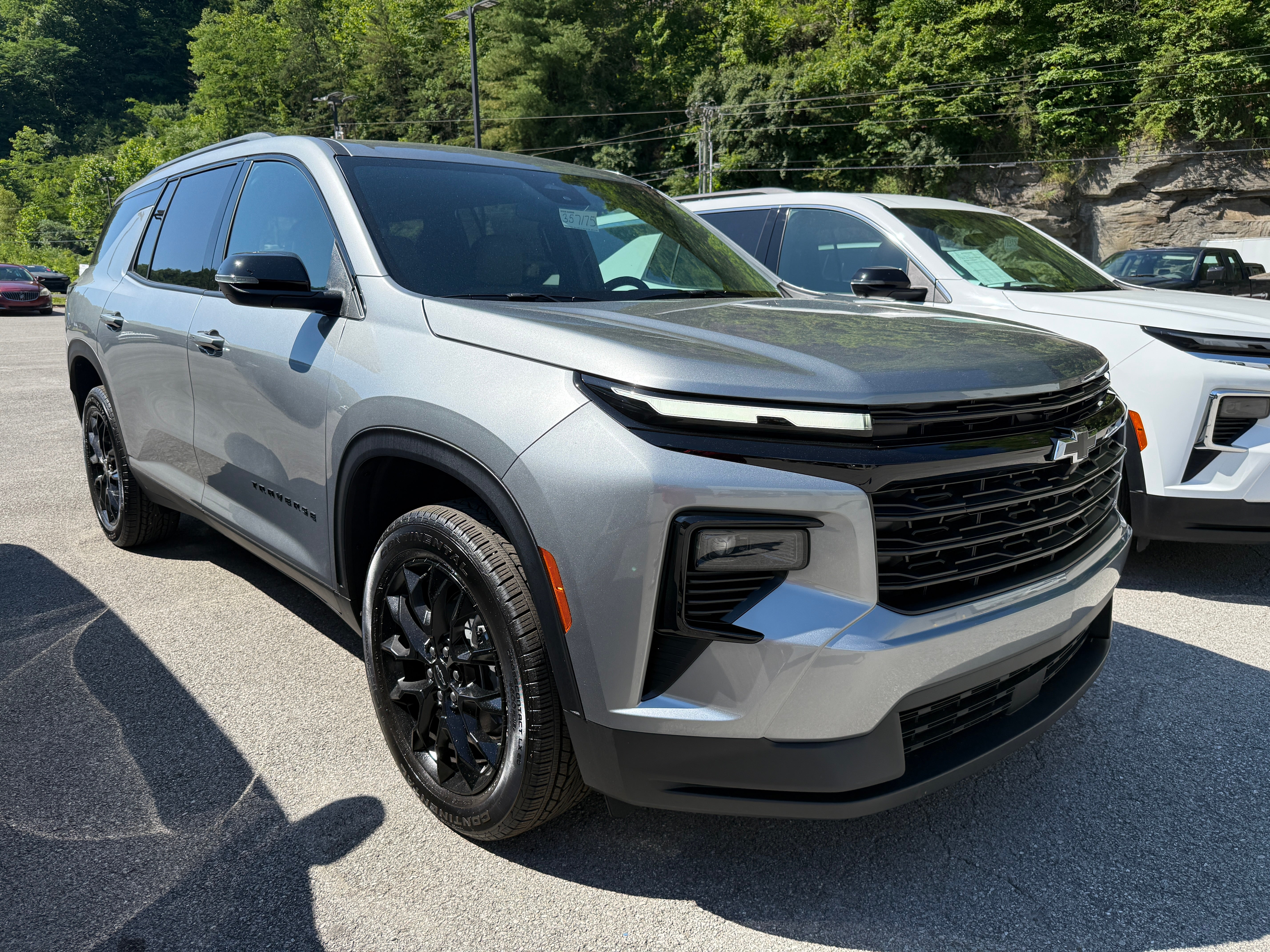 2026 Chevrolet Traverse LT in Sterling Gray Metallic — front three-quarter view
