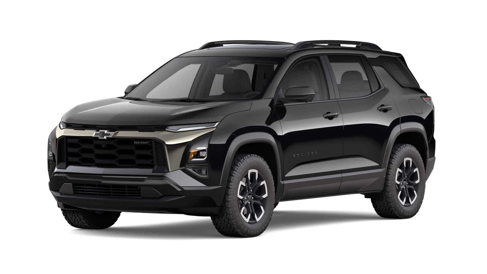 2027 Chevrolet Equinox ACTIV in Mosaic Black Metallic — front three-quarter view