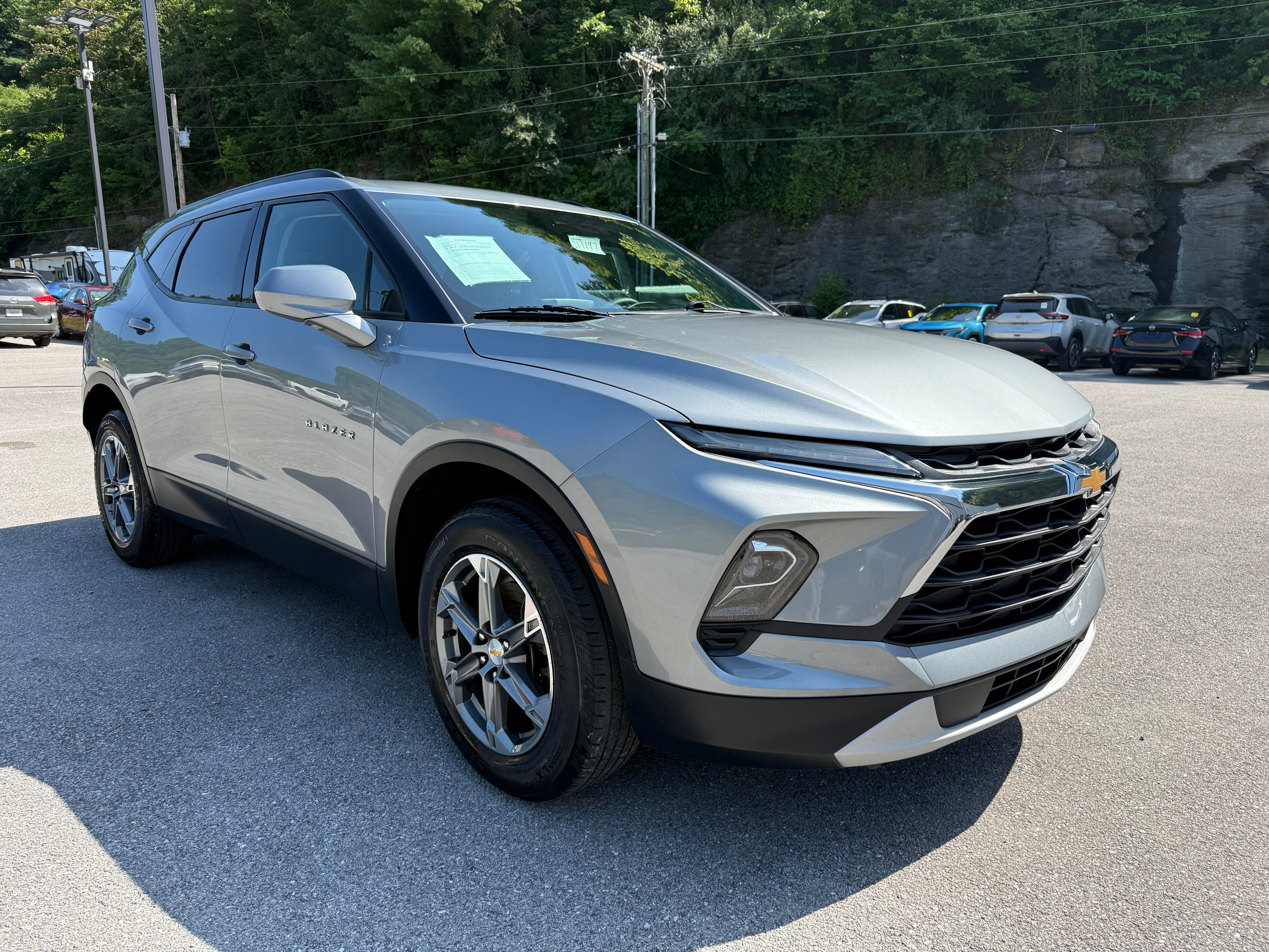 2023 Chevrolet Blazer 2LT in Sterling Gray Metallic — front three-quarter view