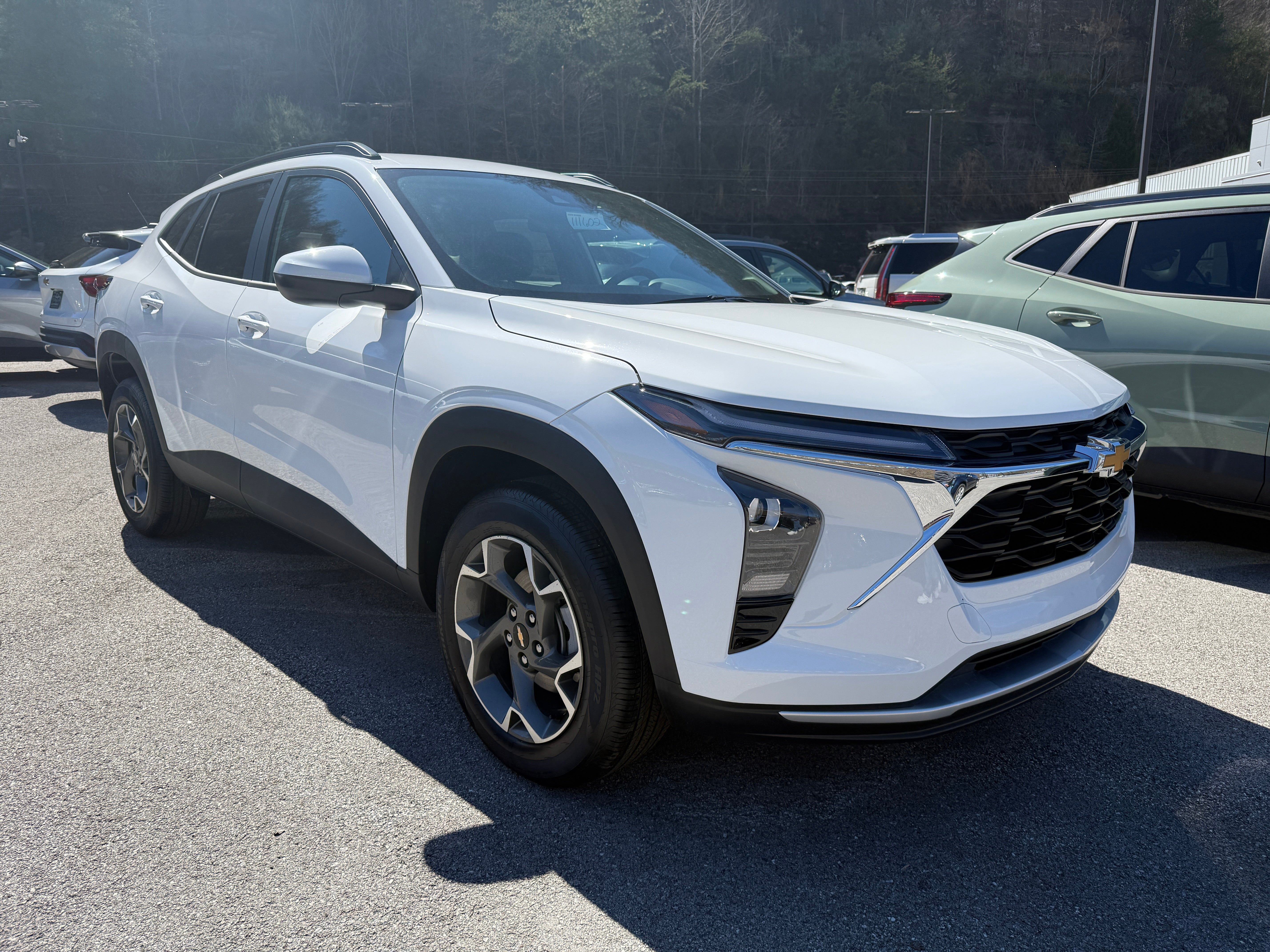 2026 Chevrolet Trax LT in Summit White — front three-quarter view